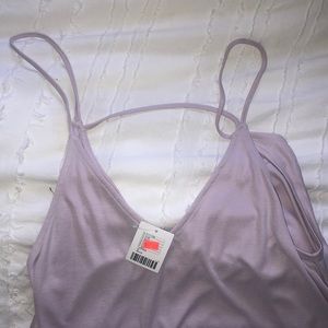 Strappy purple tank top